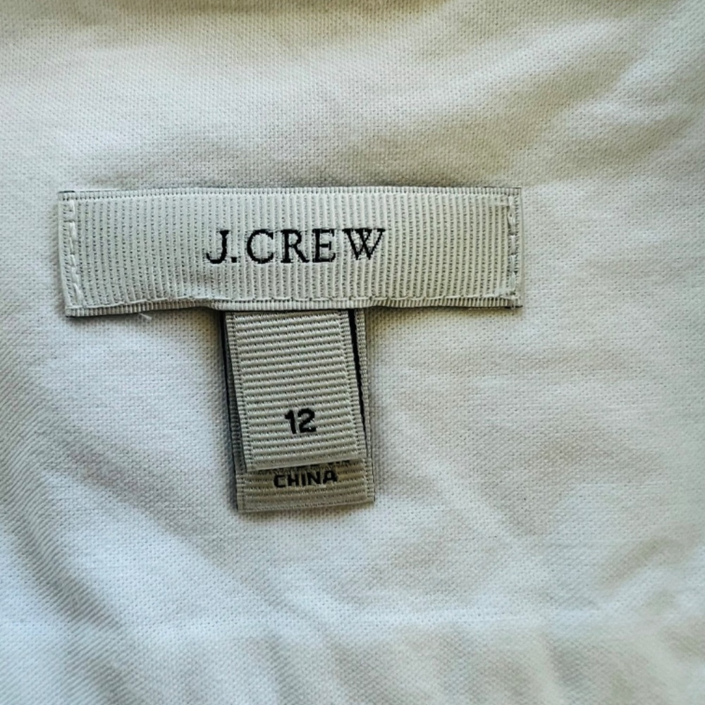 J. Crew Women's Sleeveless White Blouse Embellished Jewel Collar Size 12 - Picture 6 of 15